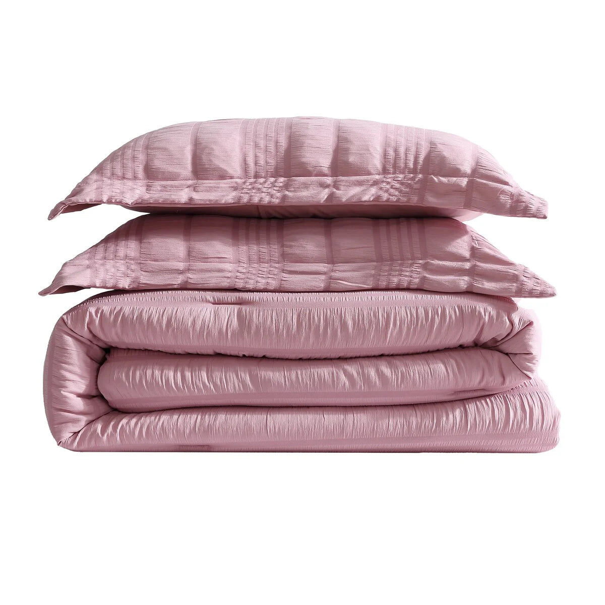 CEDAR COURT Morgan Textured Seersucker Stripe Soft Polyester Seersucker Comforter Set