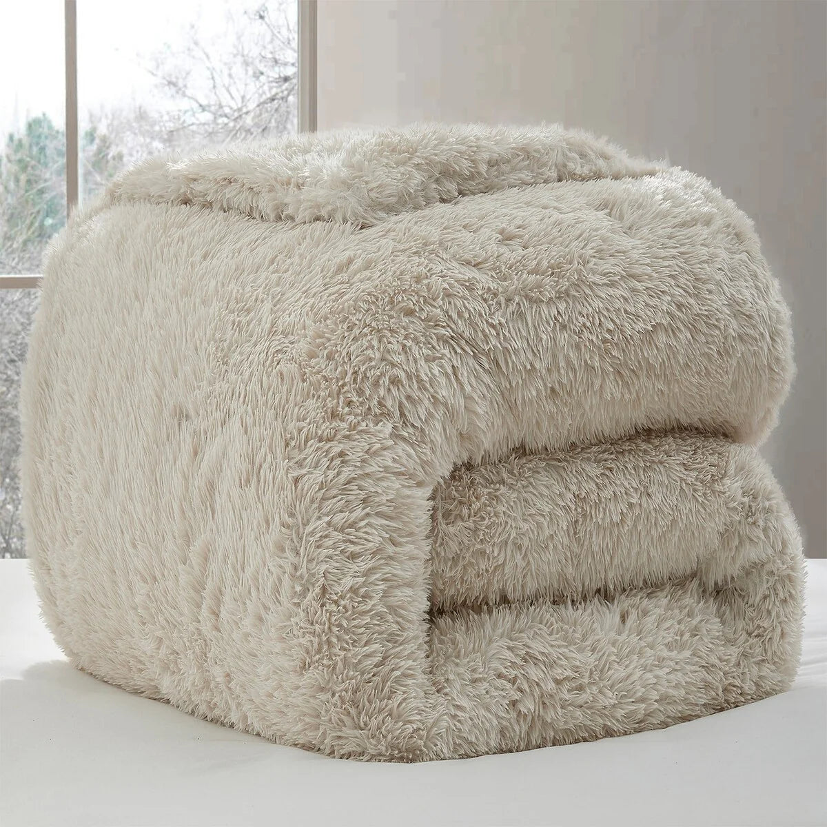 Lion Mane - Coma Inducer? Oversized Comforter Set - Creamy White