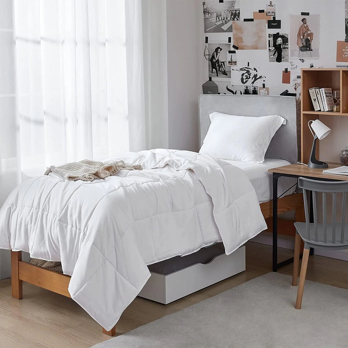 Menopleasing - Coma Inducer? Oversized Cooling Comforter Set - White