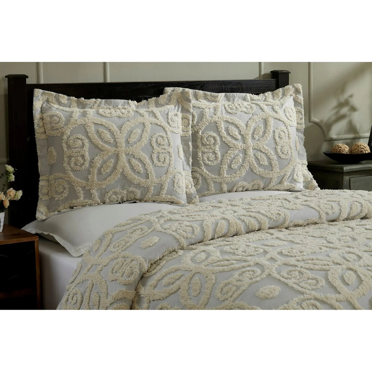 Better Trends Eden Comforter Set 100% Cotton Tufted Soft Plush Chenille Machine Washable Tumble Dry