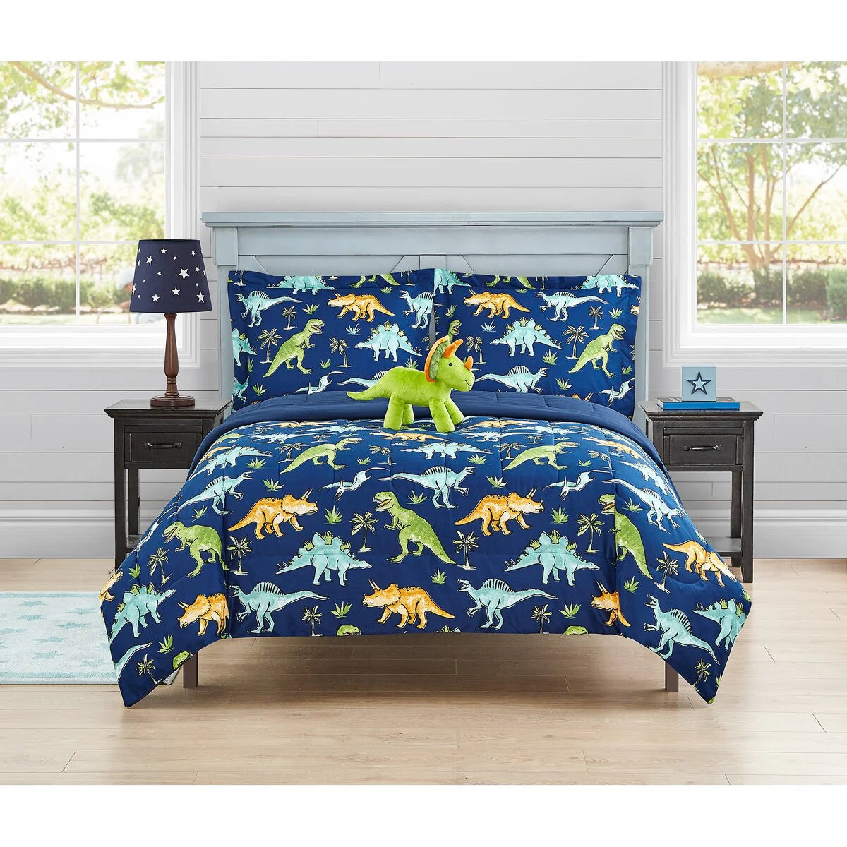 ALEX + BELLA Watercolor Dinosaur Juvi Soft Microfiber Comforter Set