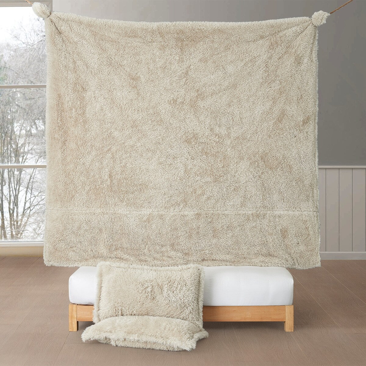 Lion Mane - Coma Inducer? Oversized Comforter Set - Creamy White