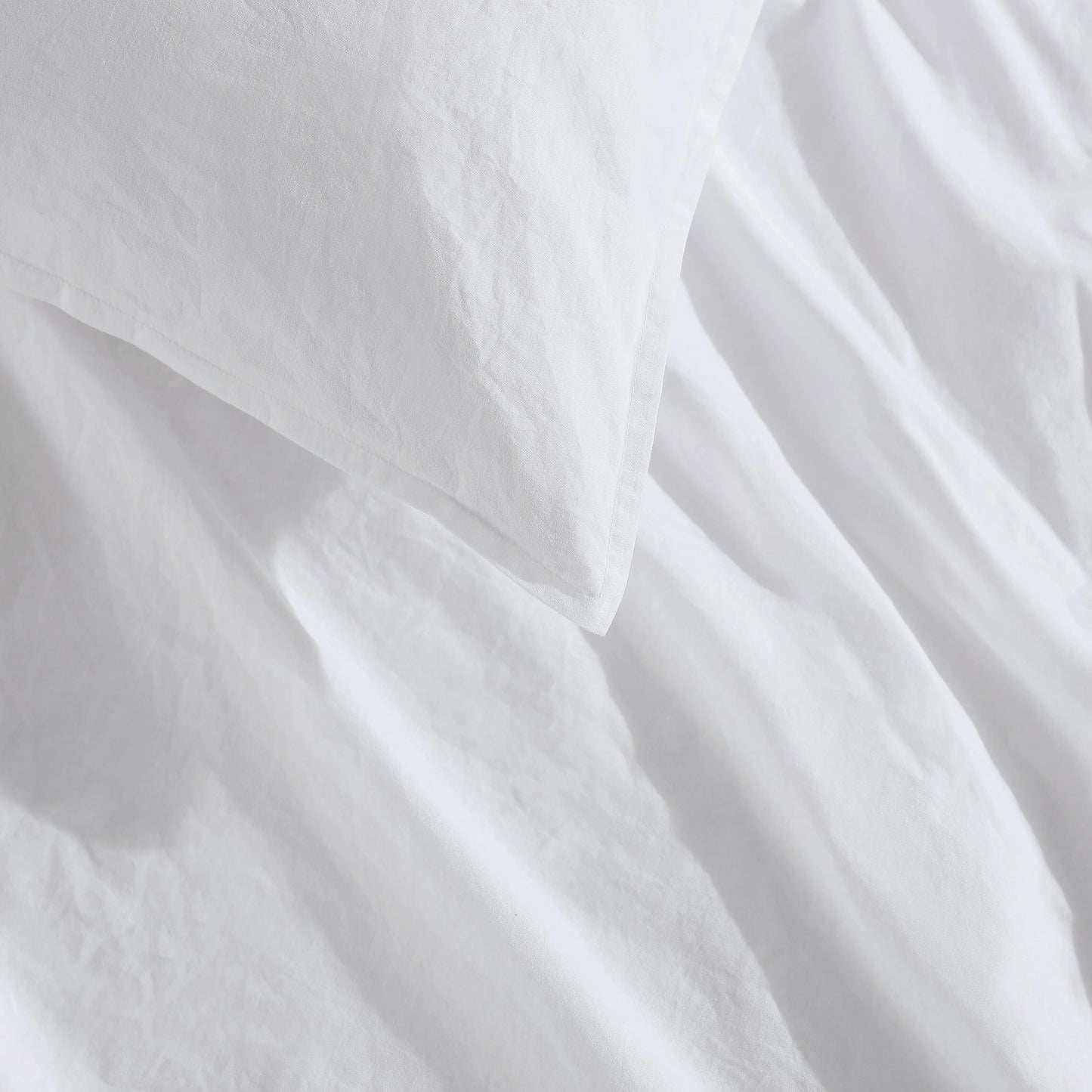 Calvin Klein Washed Percale Cotton Solid Comforter Set