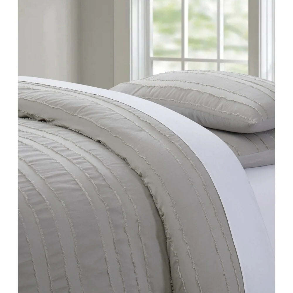 Silver Orchid Christopherson Stripe 3-piece Comforter Set