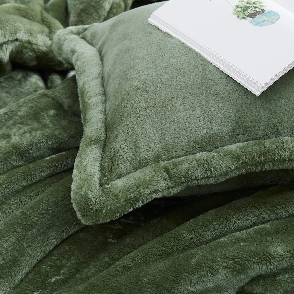 Softer than Soft? - Coma Inducer? Oversized Comforter Set - Double Plush Montana Green