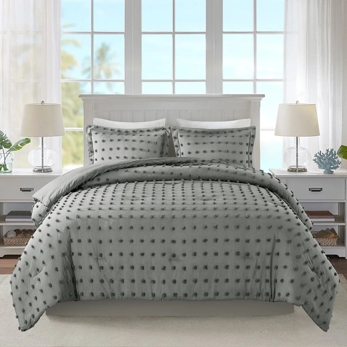 Tufted Design Jacquard Comforter Set