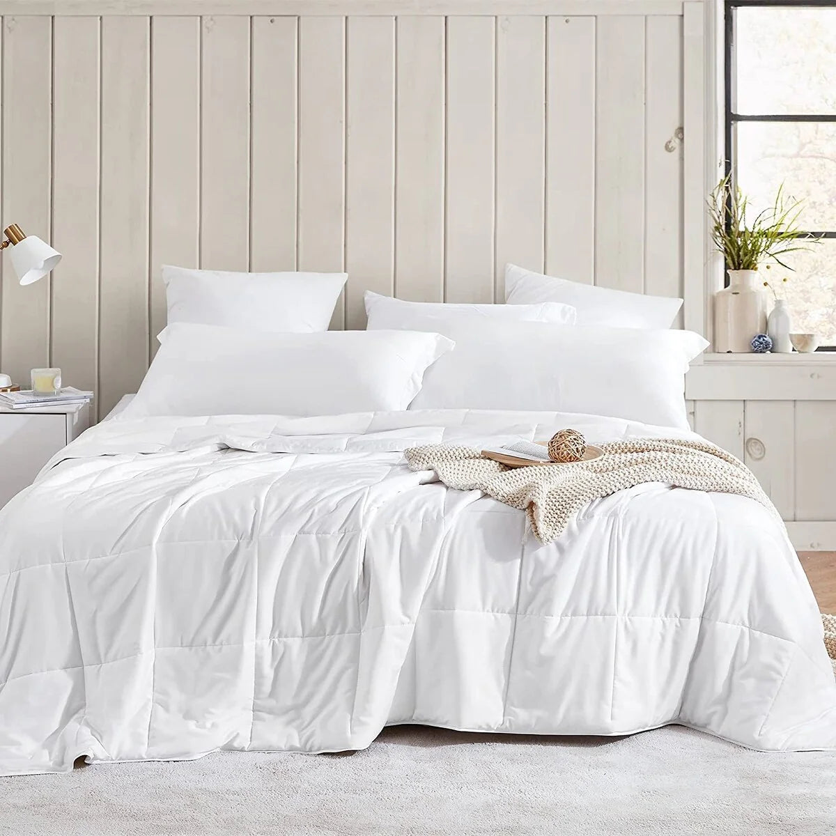 Menopleasing - Coma Inducer? Oversized Cooling Comforter Set - White