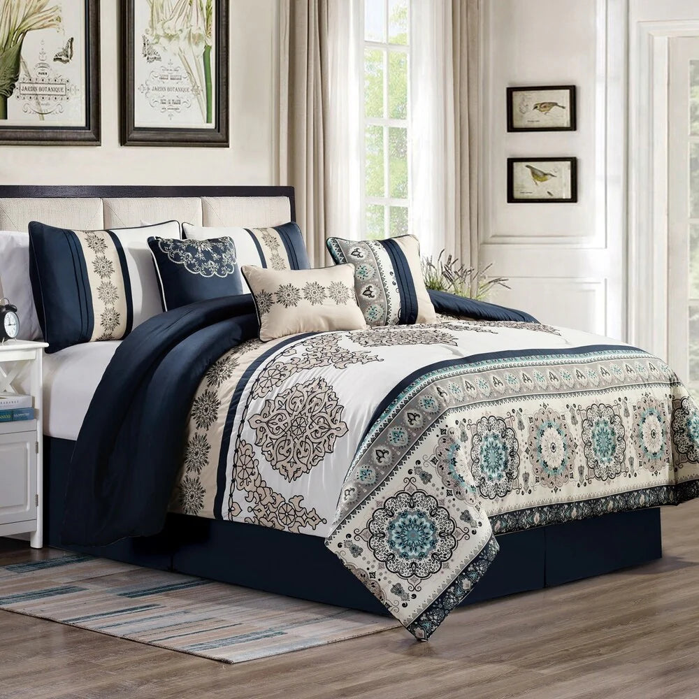 Gracewood Hollow Heco 7-piece Embroidered Comforter Set