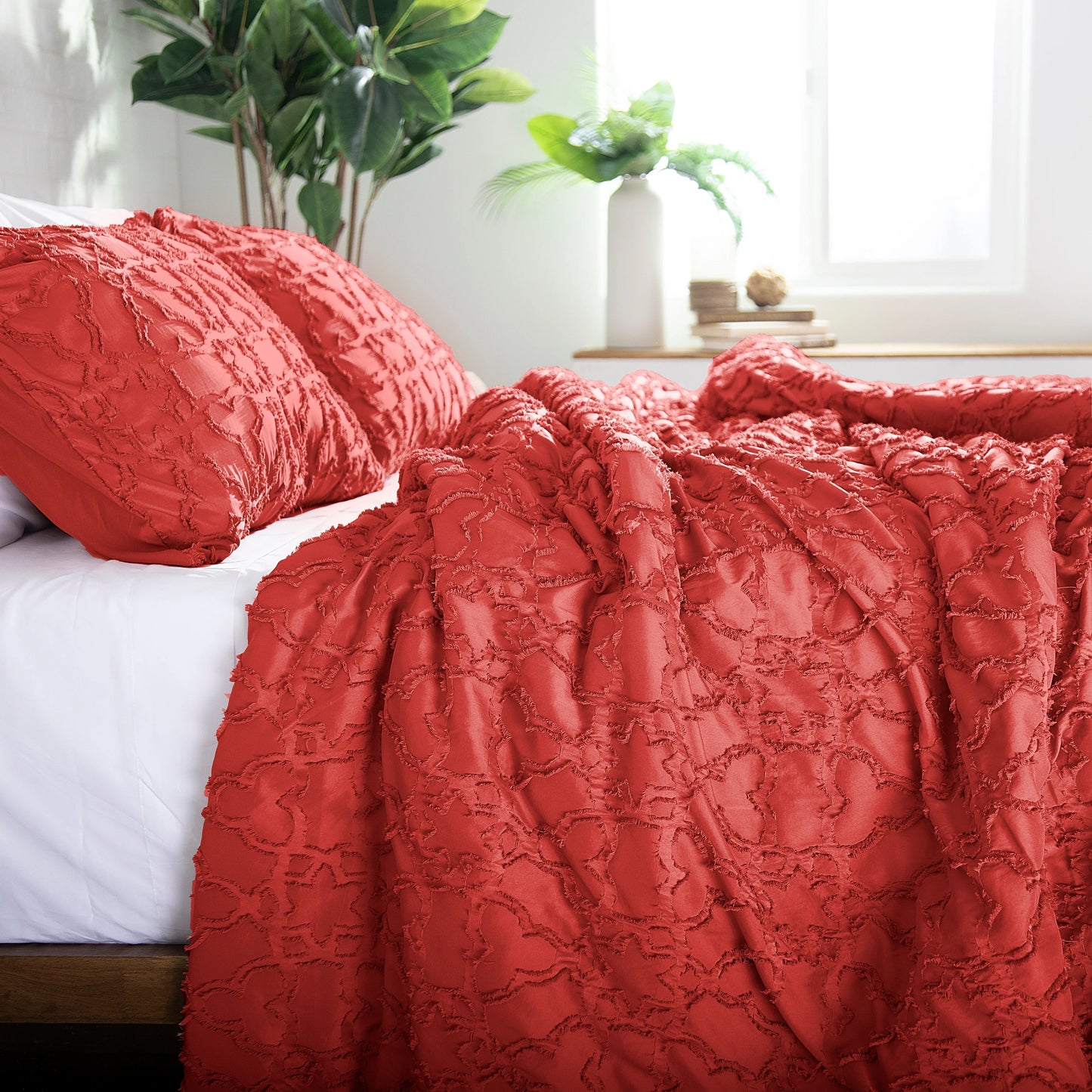 Stella Clipped Jacquard Comforter Set