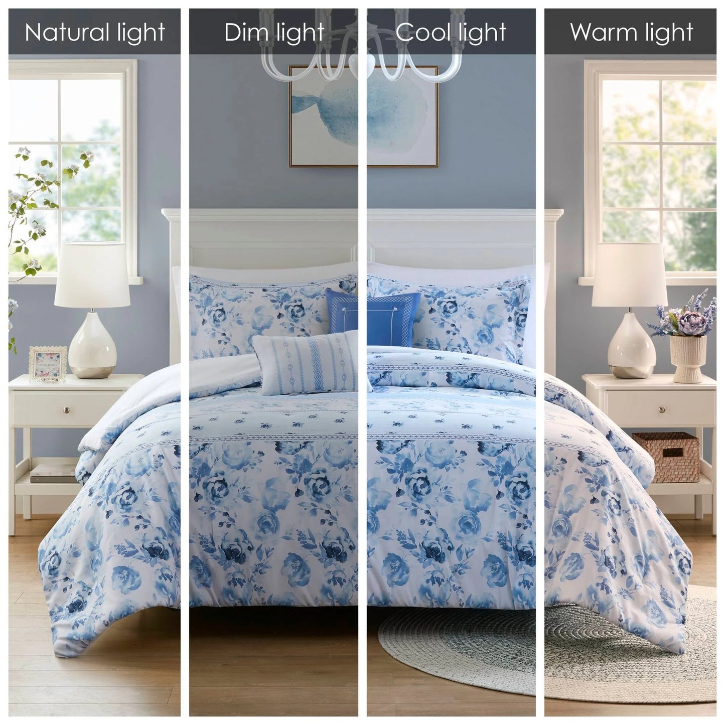 Intelligent Design Kaia Floral Striped Comforter Set