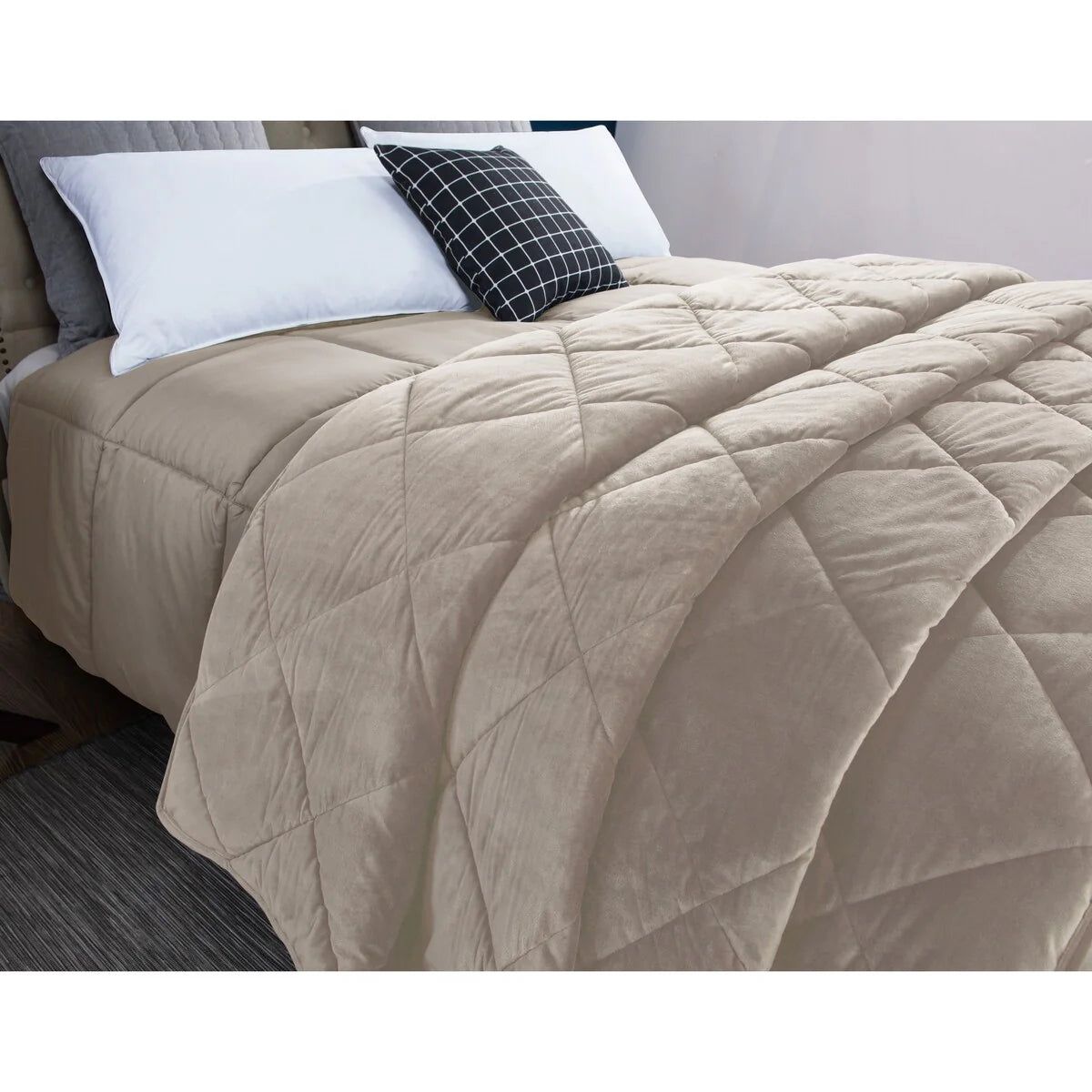 St. James Home Microfiber Comforter and Velvet Blanket Set