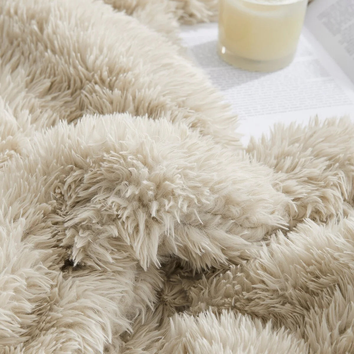 Lion Mane - Coma Inducer? Oversized Comforter Set - Creamy White
