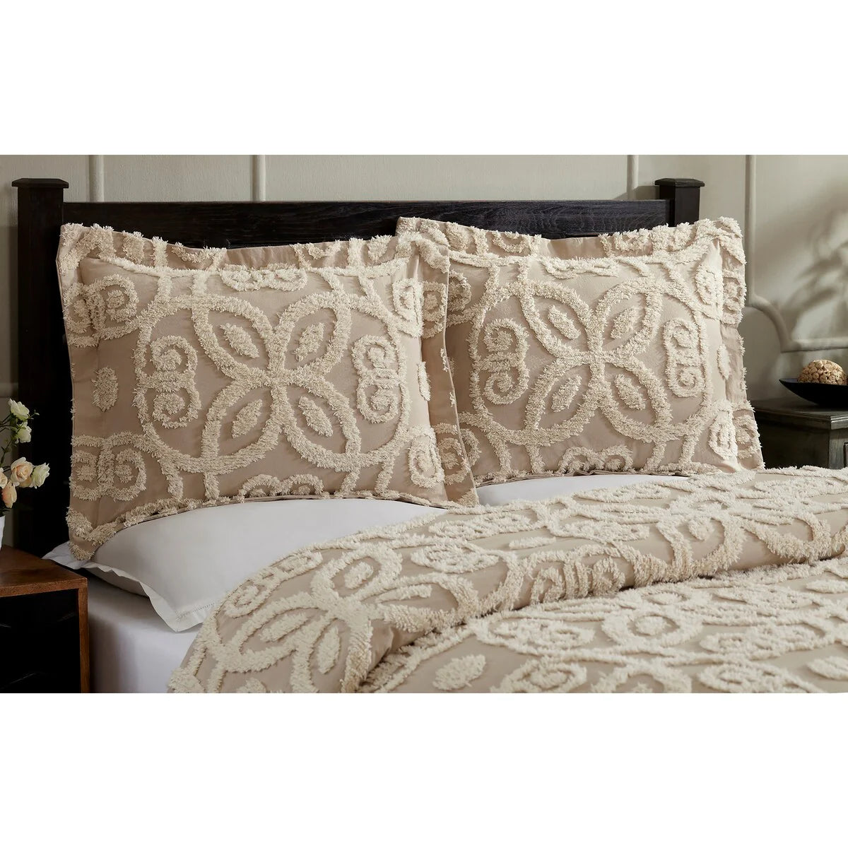 Better Trends Eden Comforter Set 100% Cotton Tufted Soft Plush Chenille Machine Washable Tumble Dry