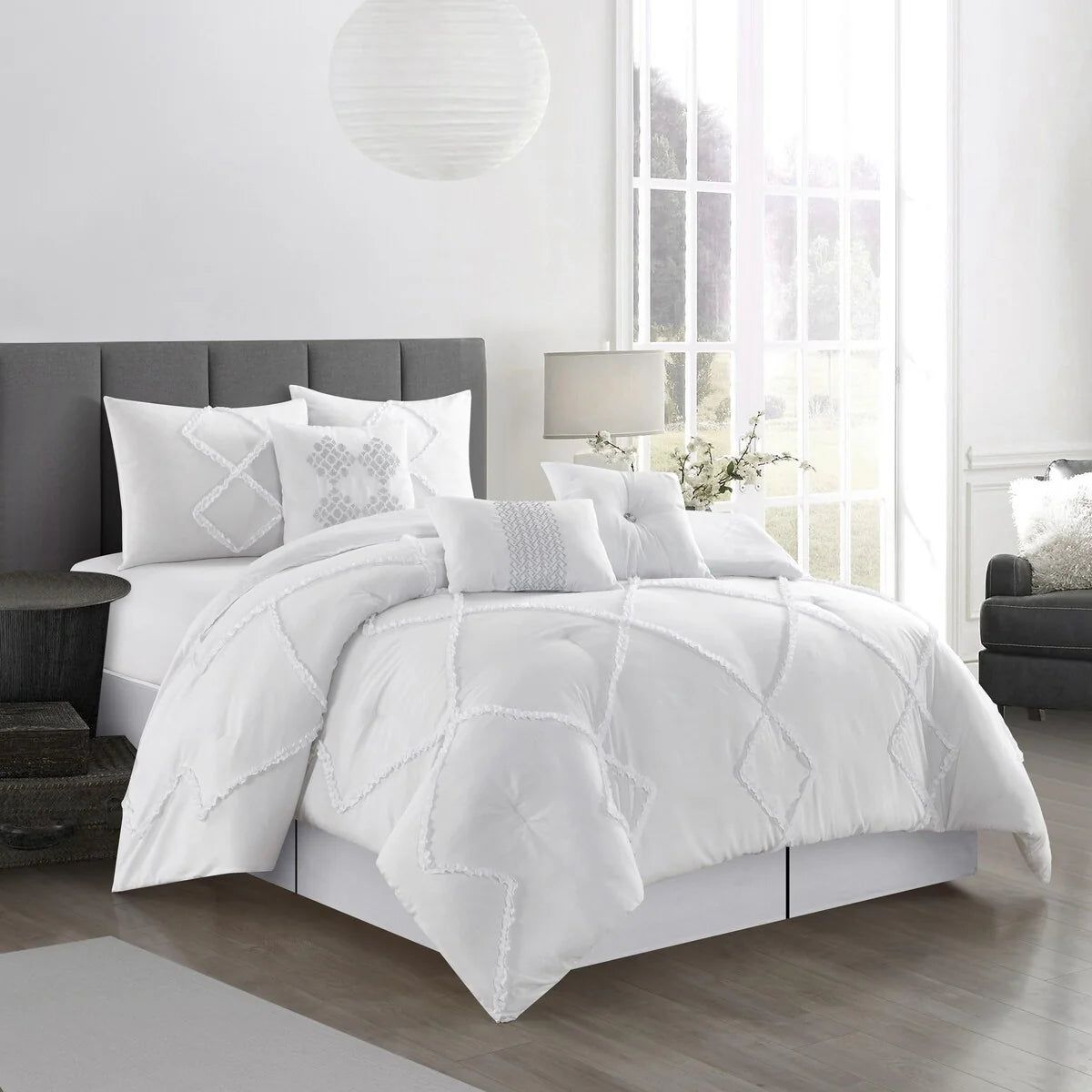Nanshing Melissa 3D Clip Jacquard 7 Piece Comforter Set