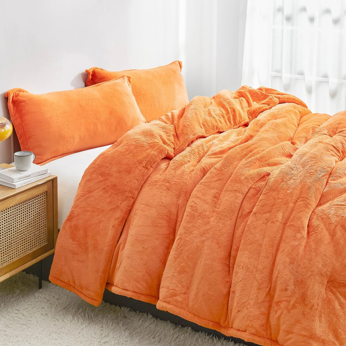 Neon Nights - Coma Inducer? Oversized Comforter Set - Neon Orange