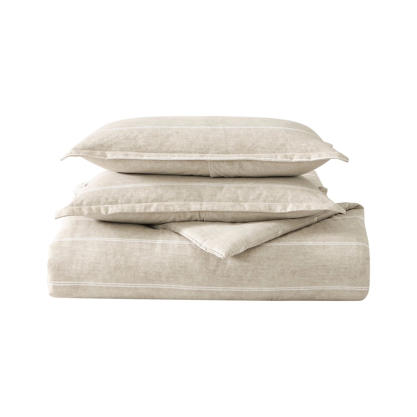 Nautica Guard Coast Cotton Flannel Beige Reversible Comforter Set