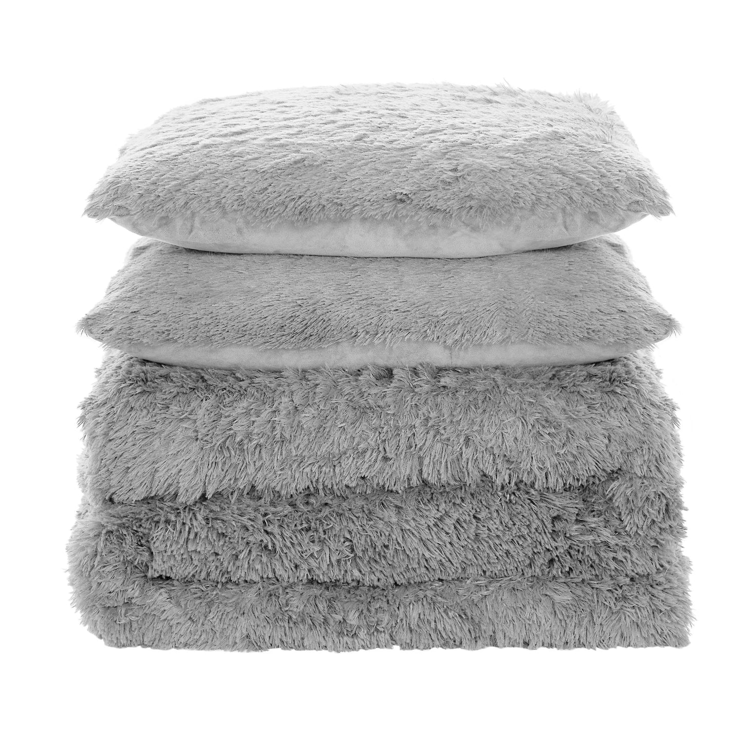 Long Plush Shaggy Comforter Set
