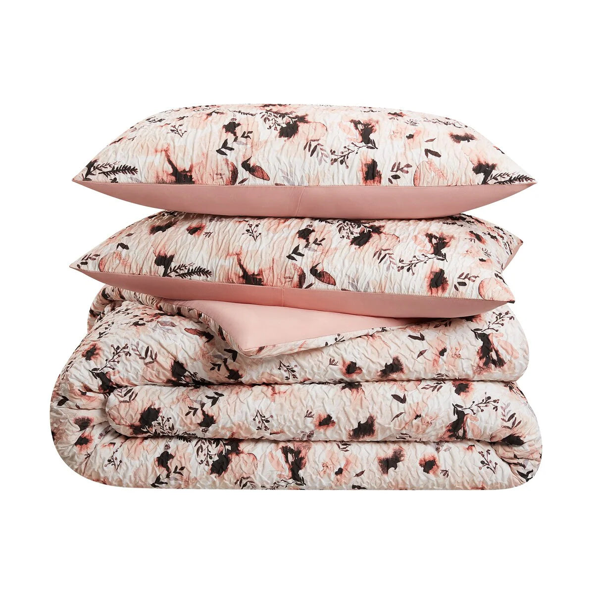 Nine West Nora Floral Printed Texture Bedding Set