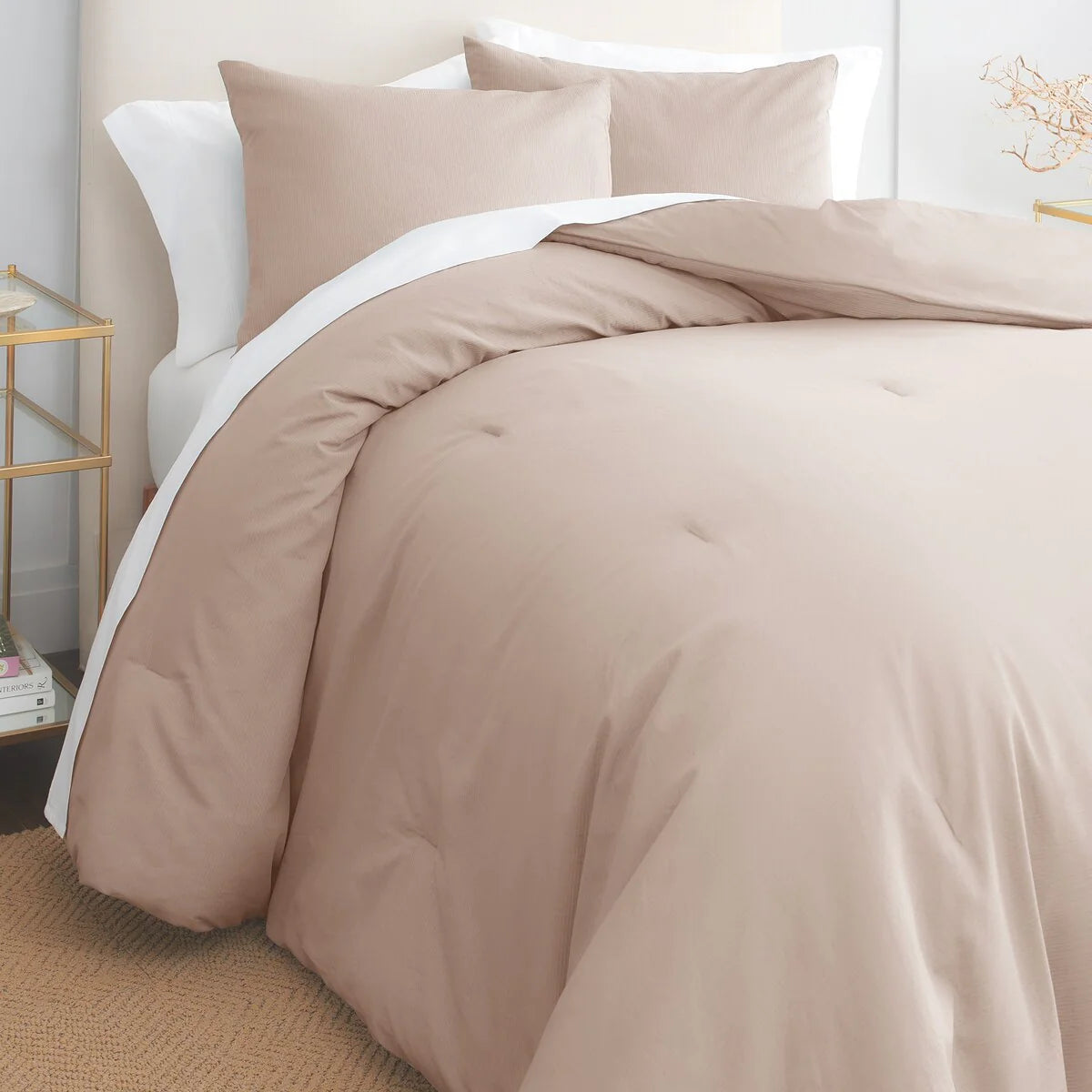 Gaiam? Relax 100% Cotton Garment Washed Ribbed 3pc Comforter Set