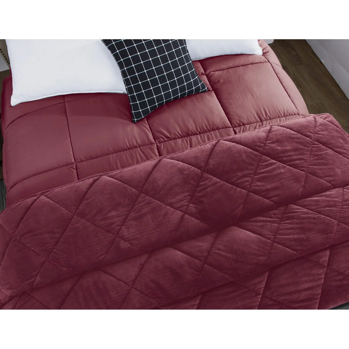 St. James Home Microfiber Comforter and Velvet Blanket Set