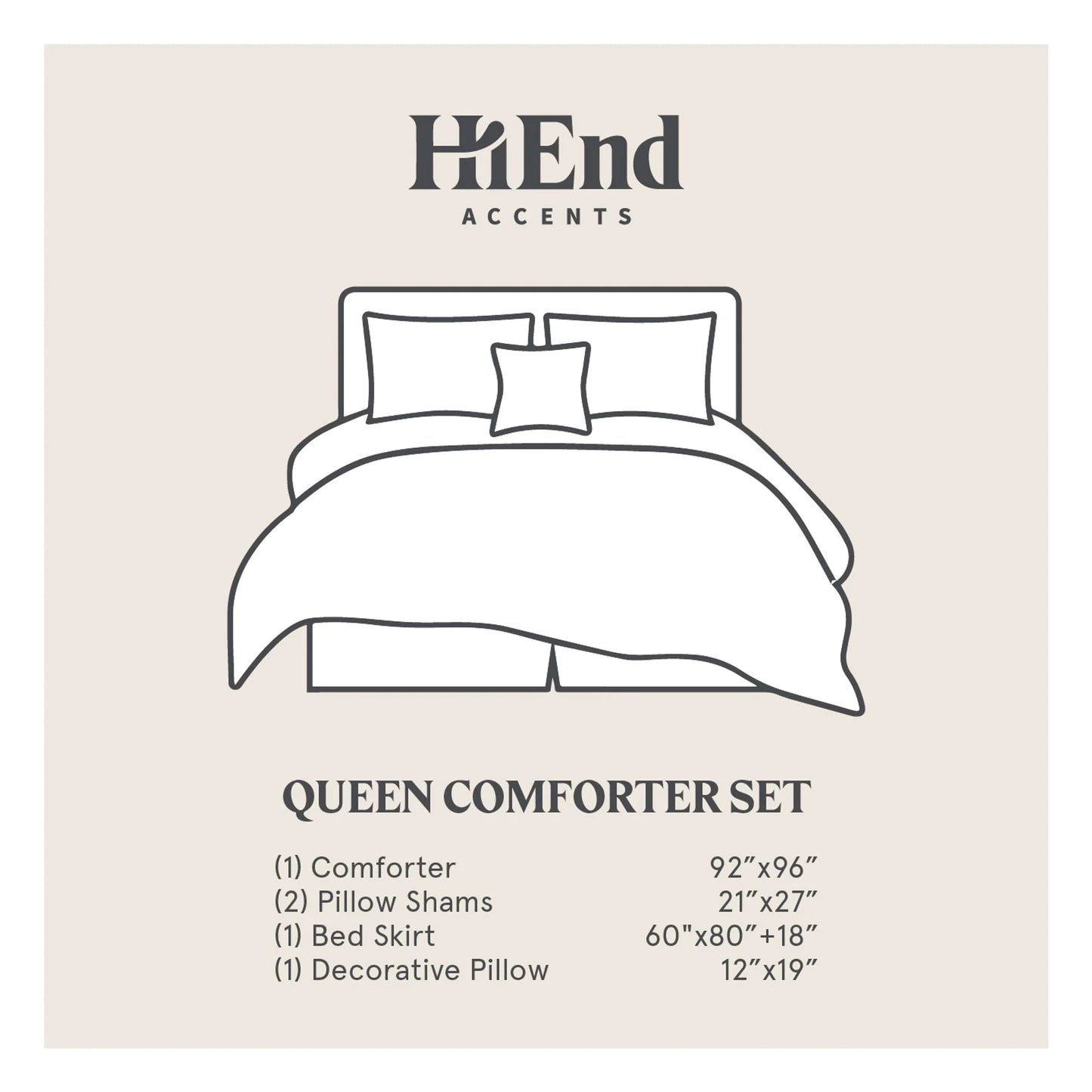 Paseo Road Highland Lodge Olive Brown Rustic Bedding 5 Piece Comforter Set with Bed Skirt, Shams, & Accent Pillow