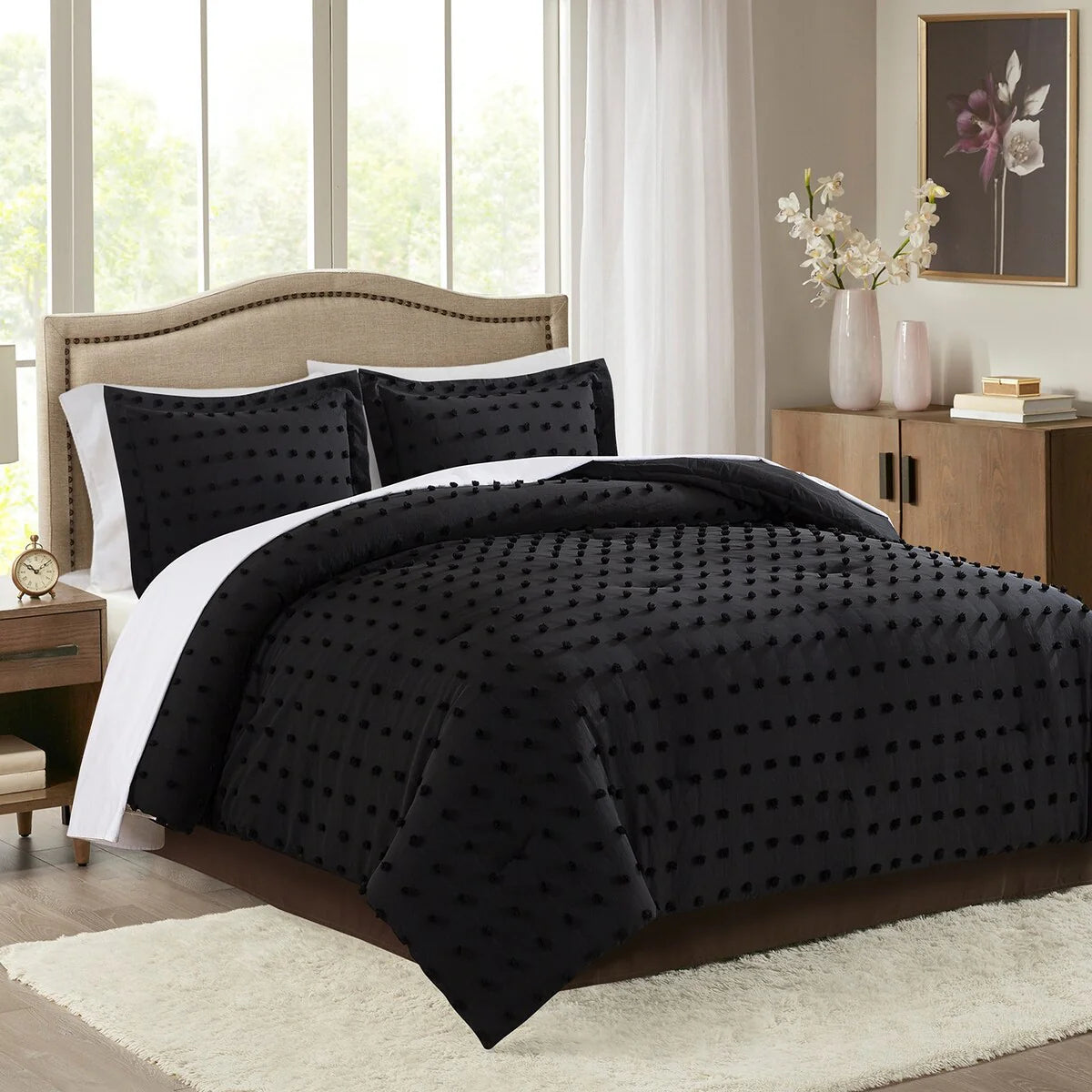 Tufted Design Jacquard Comforter Set