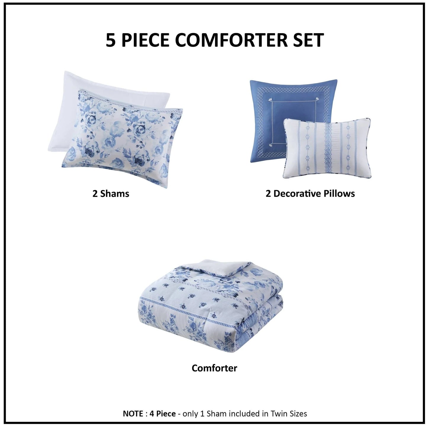 Intelligent Design Kaia Floral Striped Comforter Set