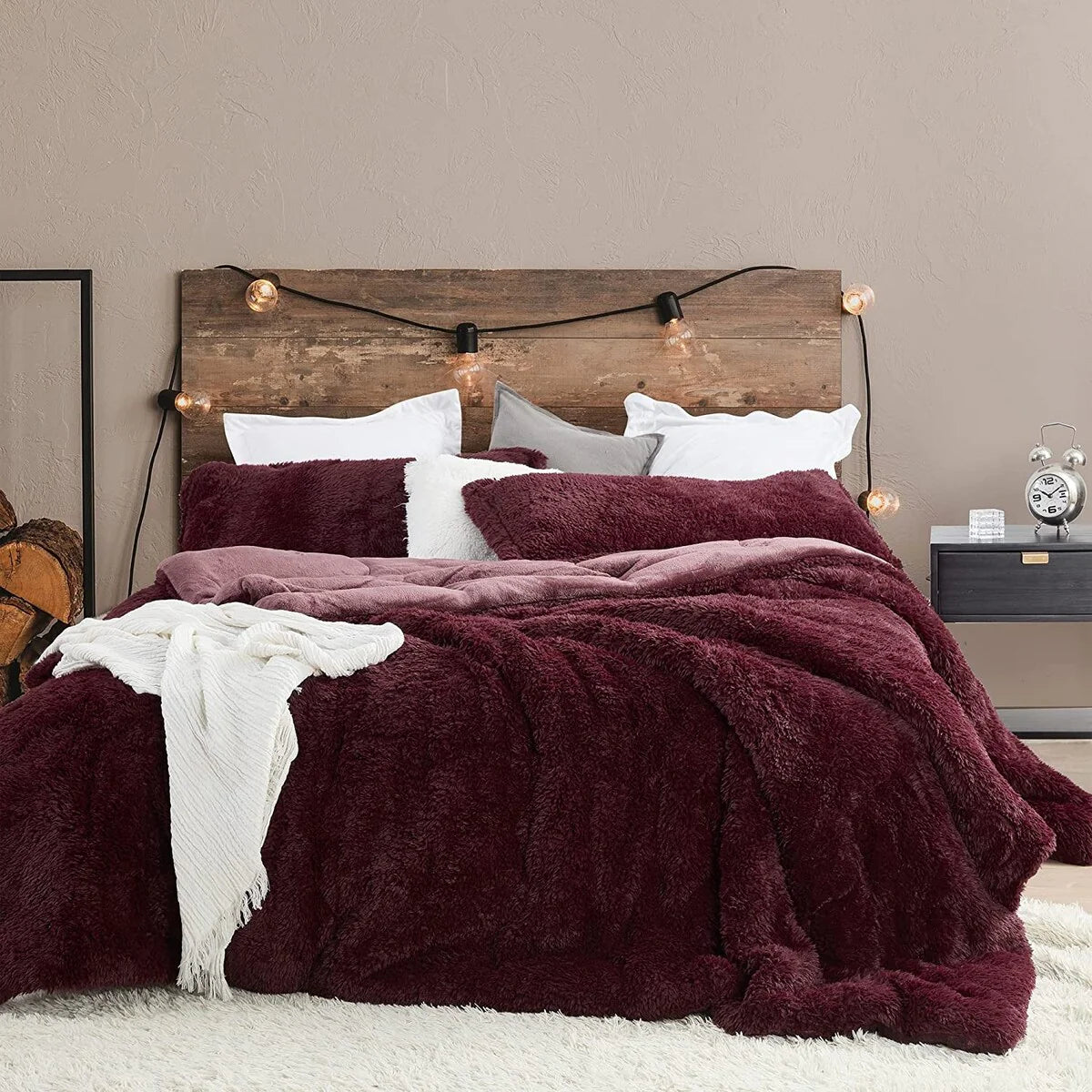 Puts This To Sleep? - Coma Inducer? Oversized Comforter Set - Burgundy