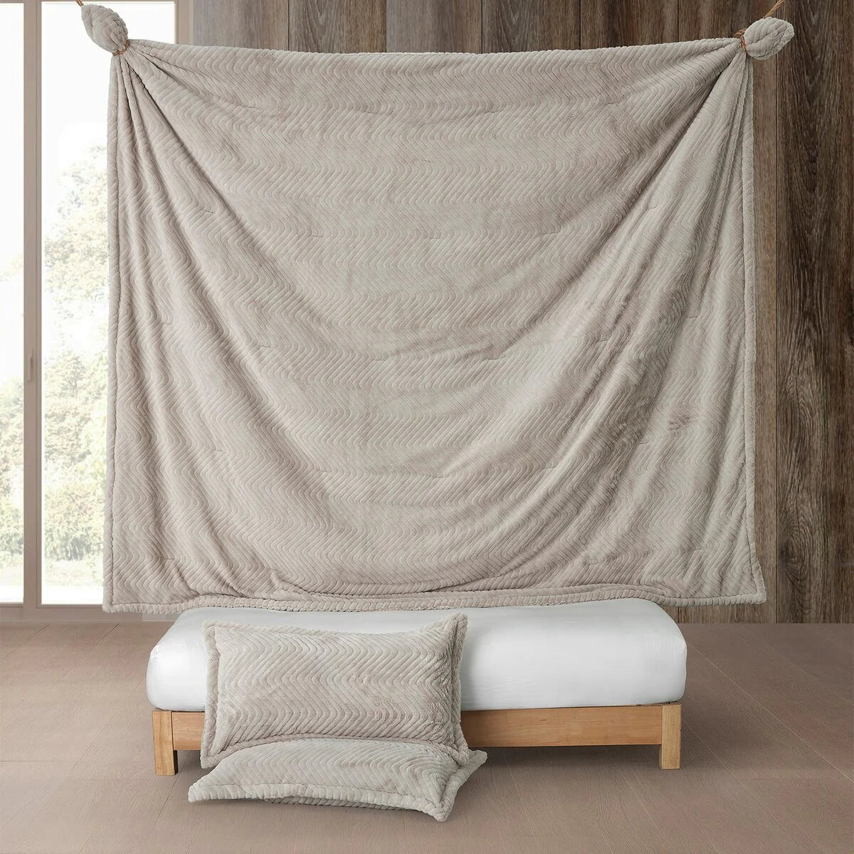 Alpine Skiing - Coma Inducer? Oversized Comforter Set - Natural Beige