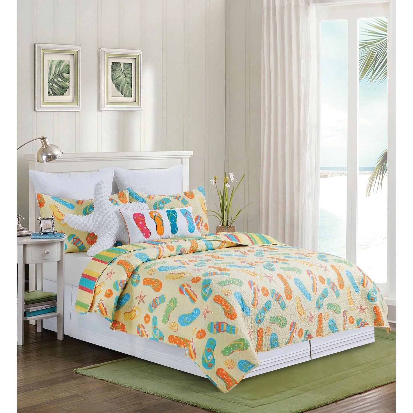 Sunny Splash Flip Flops Quilt Set