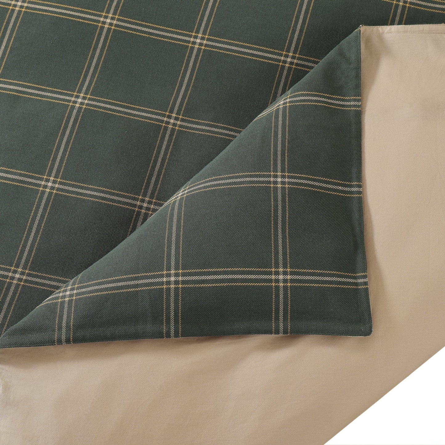 HiEnd Accents Windowpane Plaid Modern Rustic Bedding 3 Piece Comforter Set
