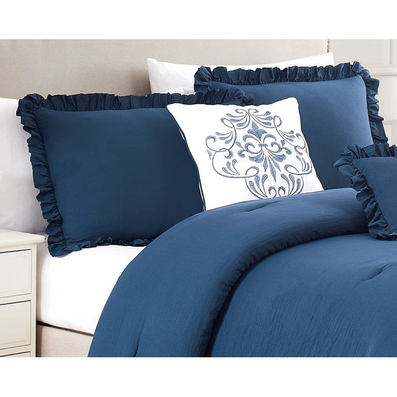 Portland Ruffled Washed Comforter Set