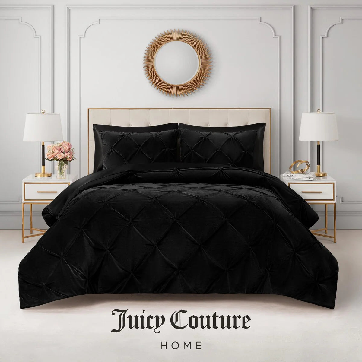 Juicy Couture Kiss Pleat Plush Comforter Sets