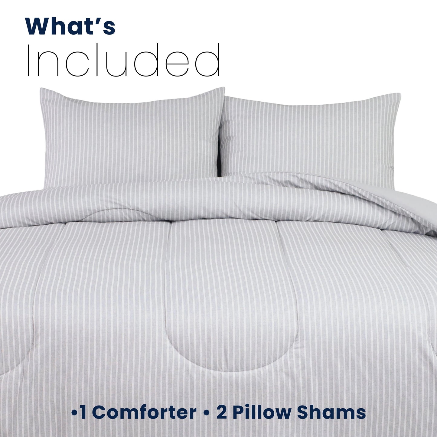 Martex Mf Reversible Comforter Pinstripe Comforter Set