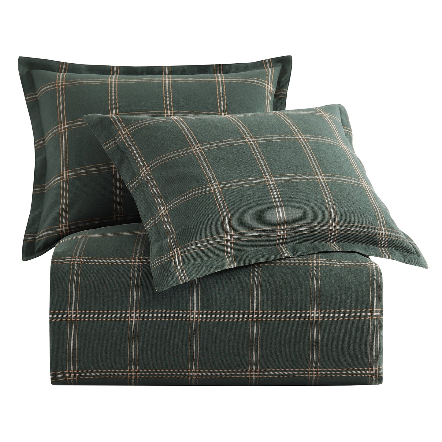 HiEnd Accents Windowpane Plaid Modern Rustic Bedding 3 Piece Comforter Set