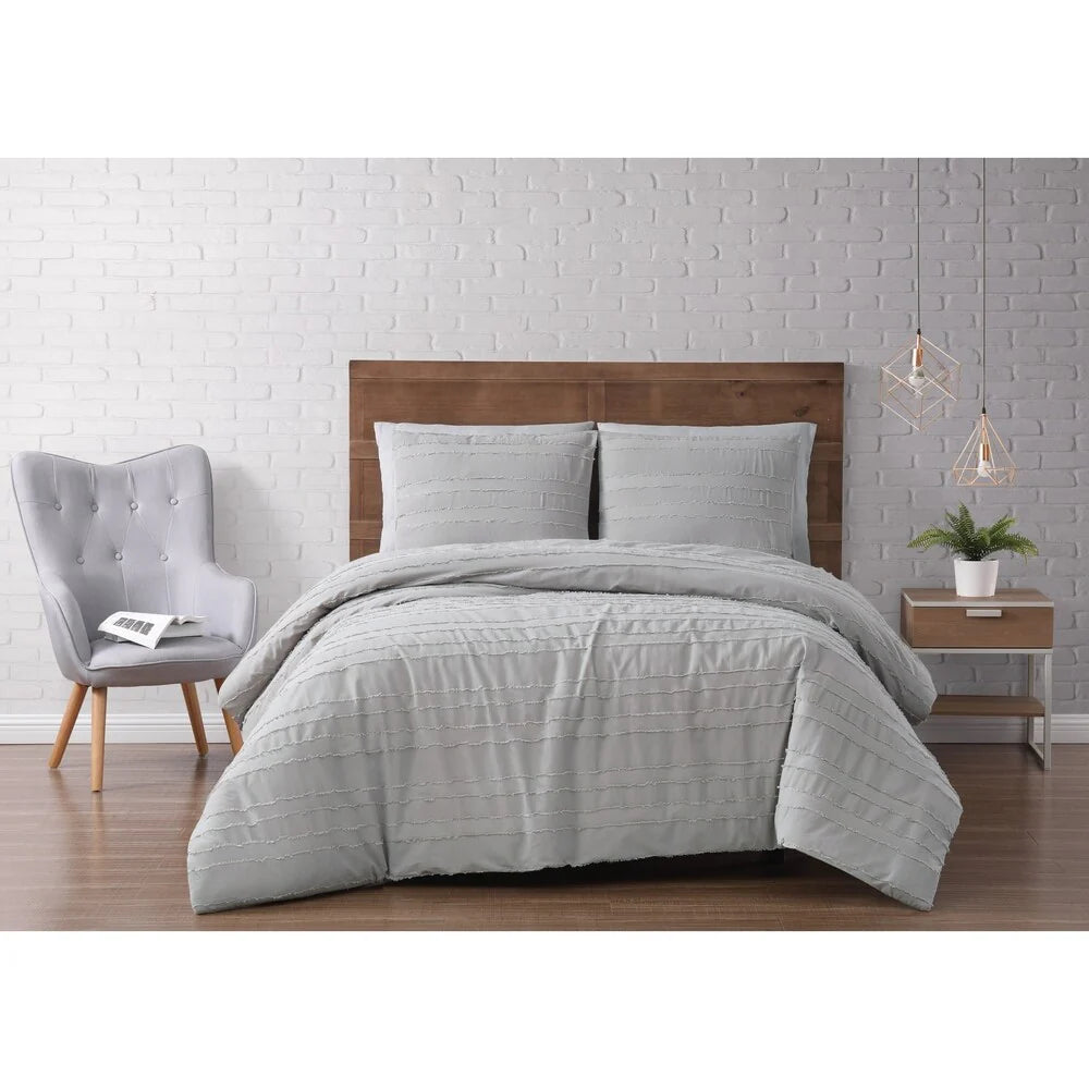 Silver Orchid Christopherson Stripe 3-piece Comforter Set