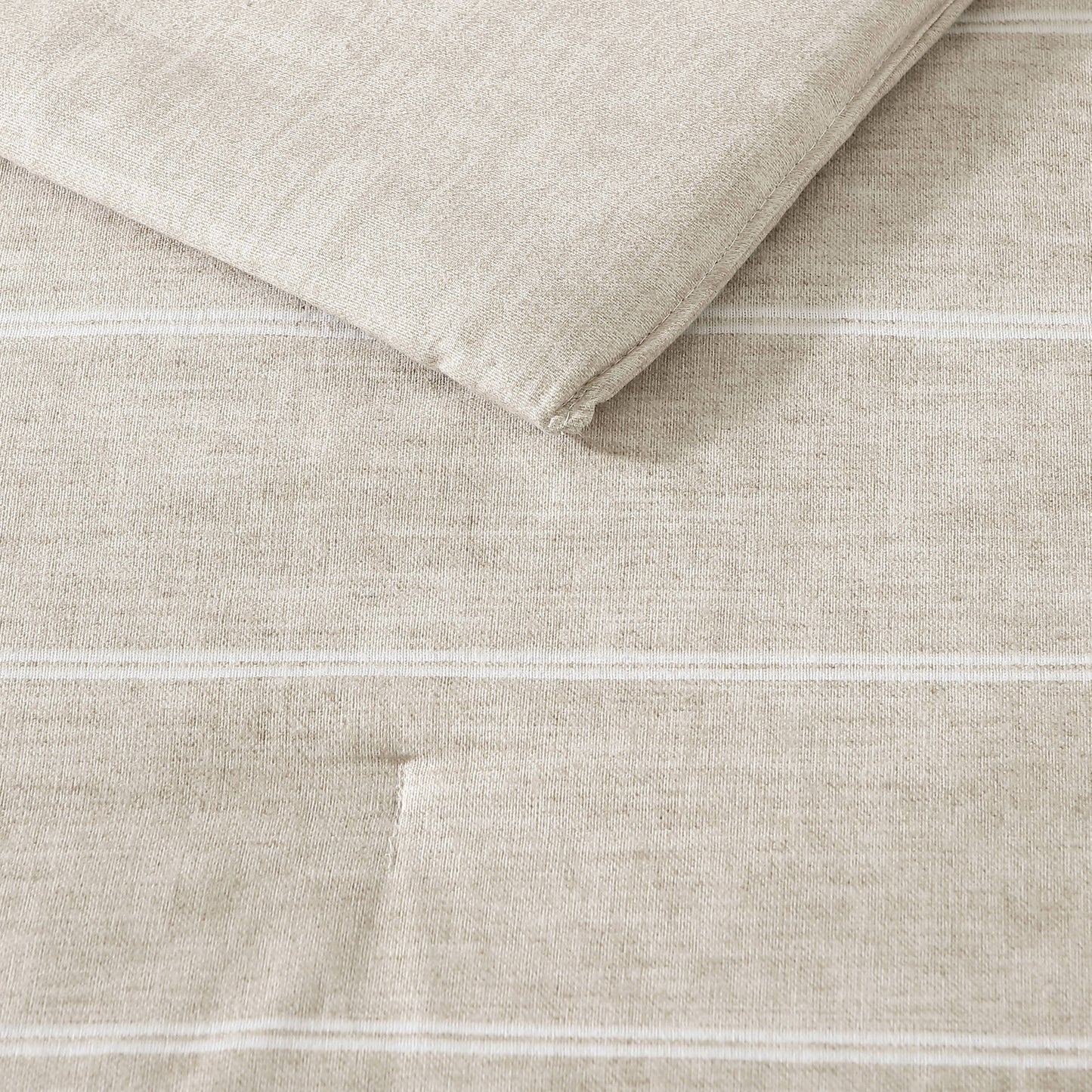Nautica Guard Coast Cotton Flannel Beige Reversible Comforter Set