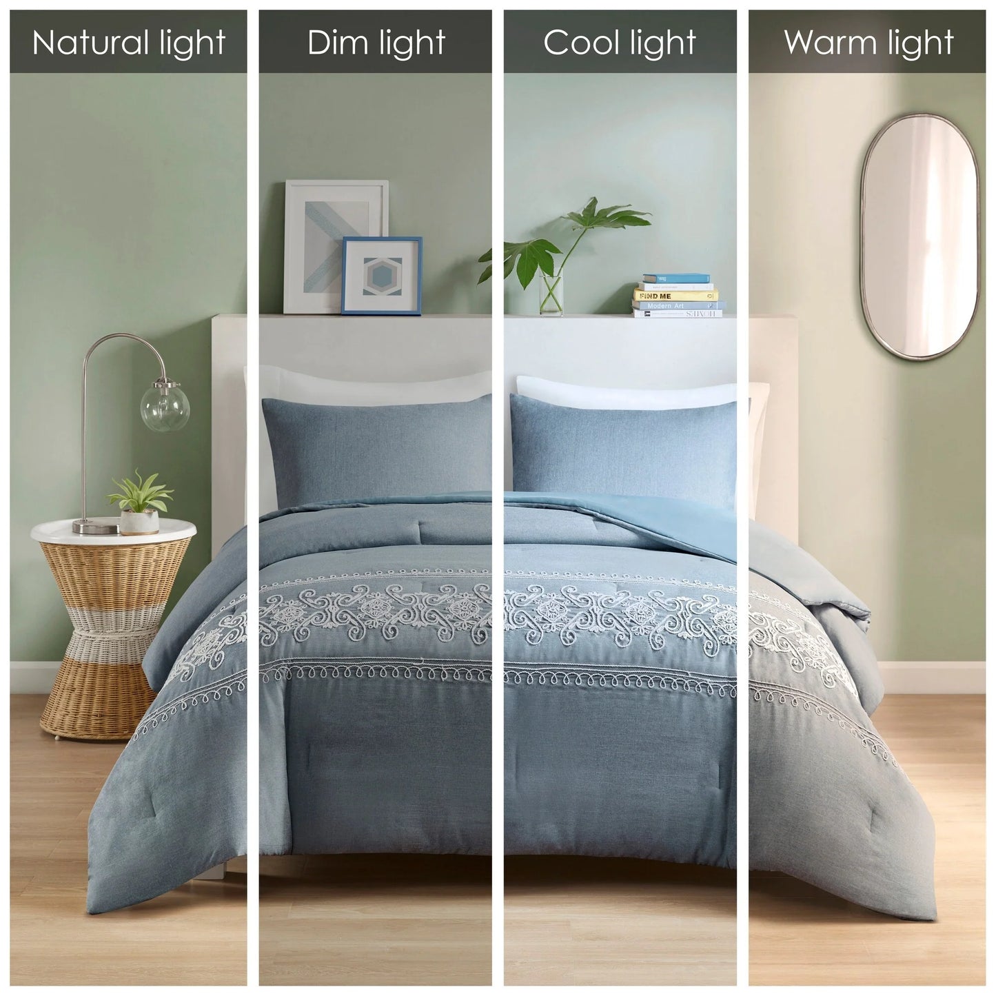 Intelligent Design Mabel Embroidered Comforter Set