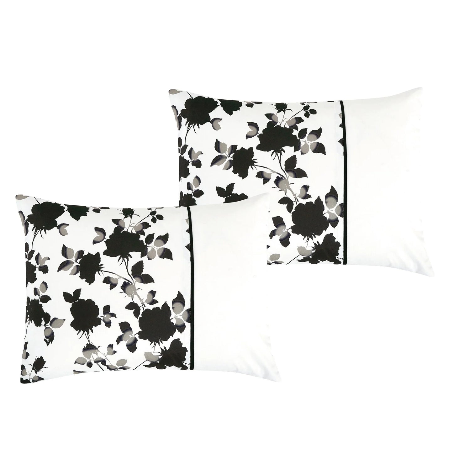 Shatex Kona 7 Pieces Ink Wash Flowers Bedding Comforter Set All-season Reversible Bed in a Bag