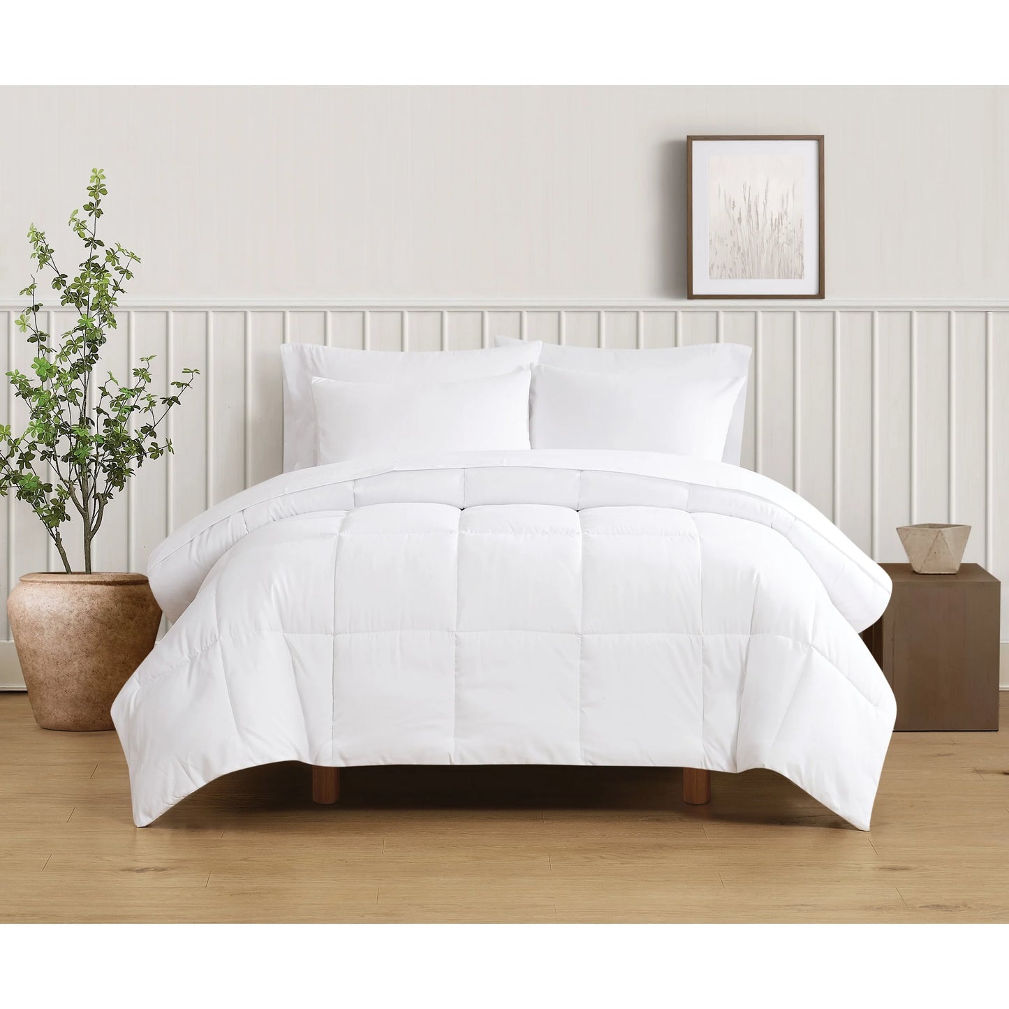 Truly Soft Green Recycled Solid Comforter Set
