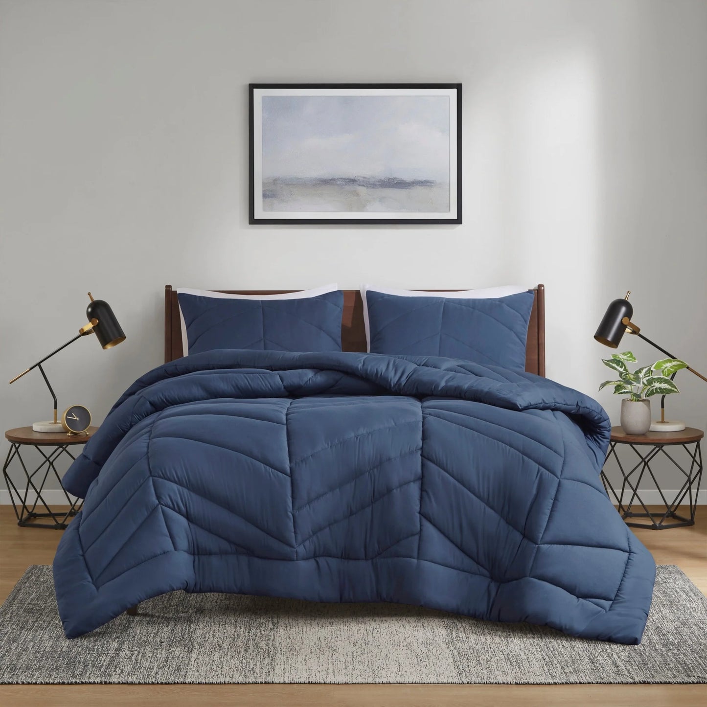 Intelligent Design Alden Quilted Chevron Comforter Set