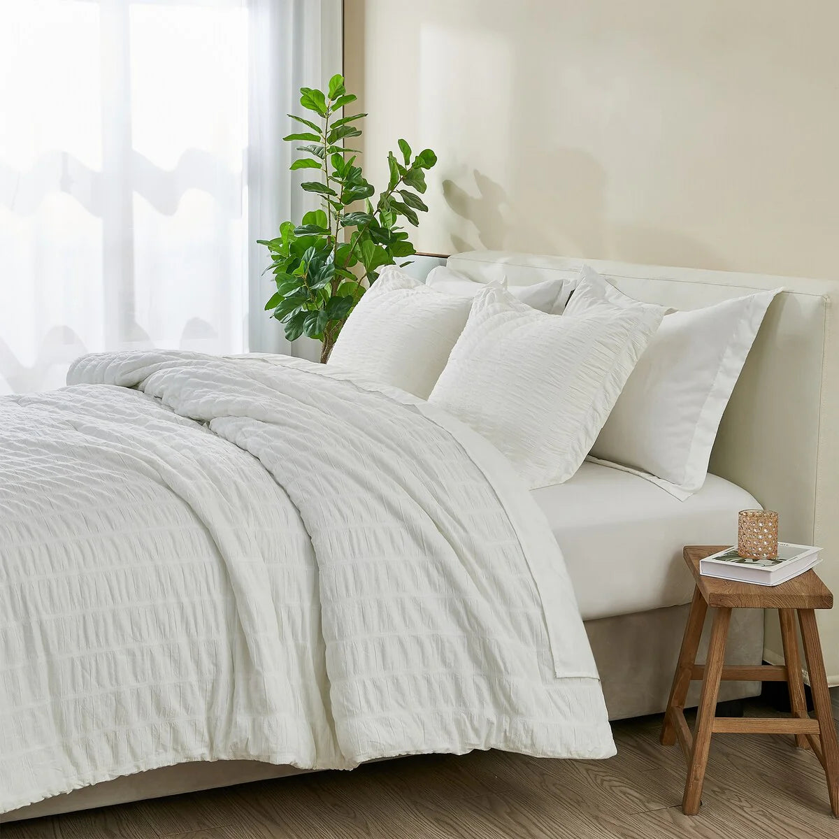 Patina Vie Maison Down Alternative Reversible Puckered Stripe 3 Pc. Comforter Set