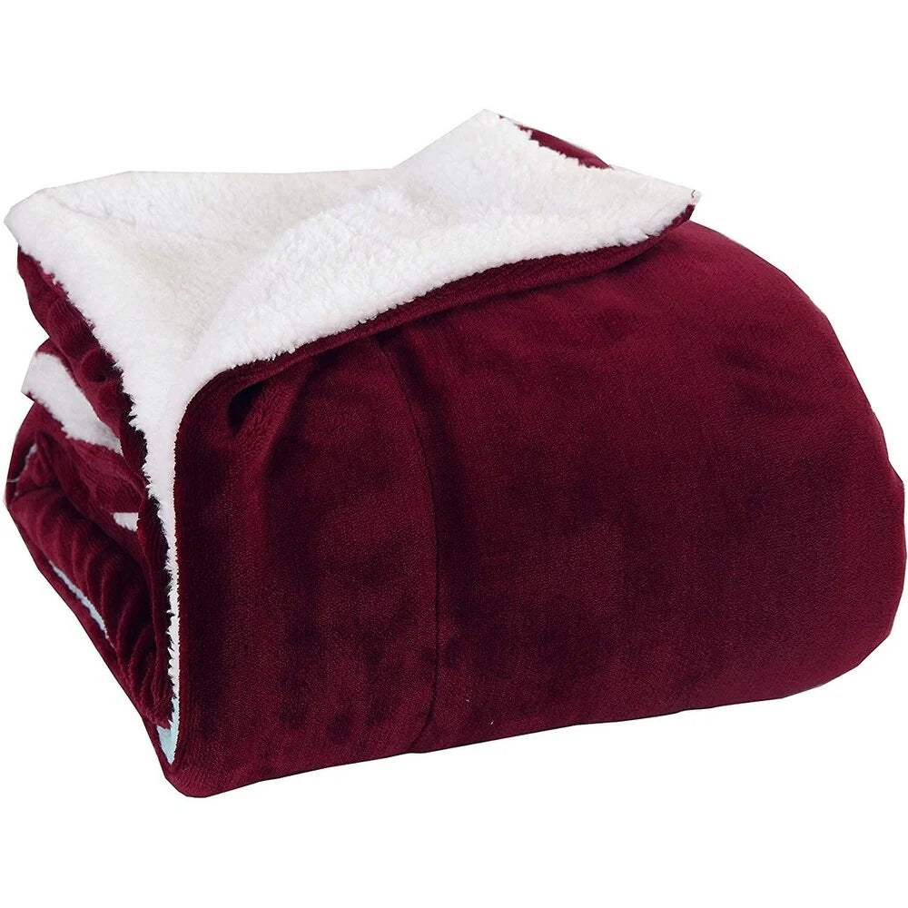 Elegant Comfort Reversible Sherpa Micro-Suede 3-Piece Comforter Set