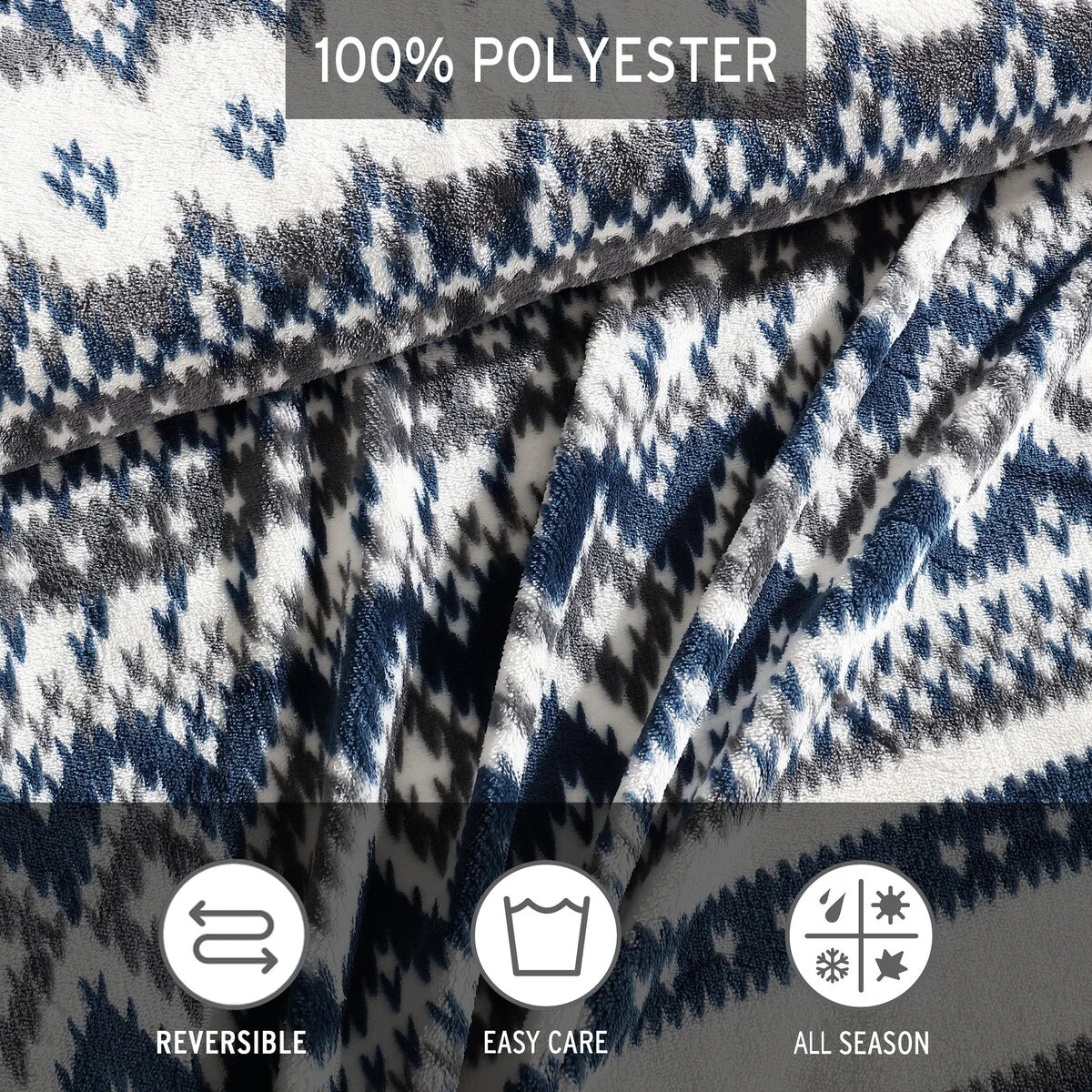 Eddie Bauer Shelton Fair Isle Plush Reversible Comforter Set