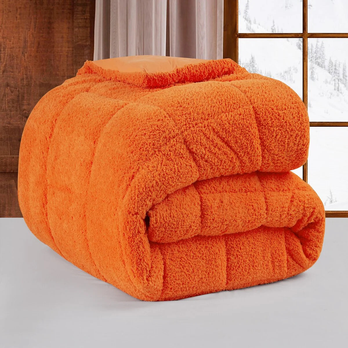 Dreamsicle Creamsicle - Coma Inducer? Oversized Comforter - Orange Peel