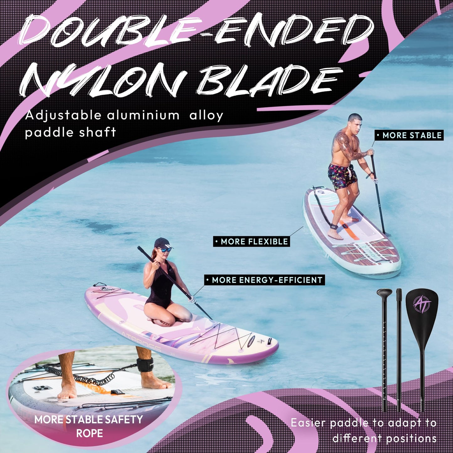 11'6"x35" Inflatable Stand Up Paddle Board 450LBS Weight Capacity Extra Wide Non-Slip Stable Deck Adult SUP,Premium Accessories Kit & Backpackfor Yoga, Fishing, Surf