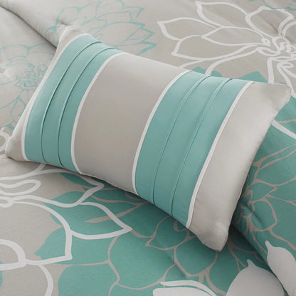 Madison Park Brianna Aqua Cotton Comforter Set
