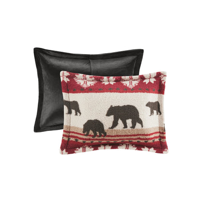 Woolrich Tunbridge Red/Black Print Sherpa Comforter Set
