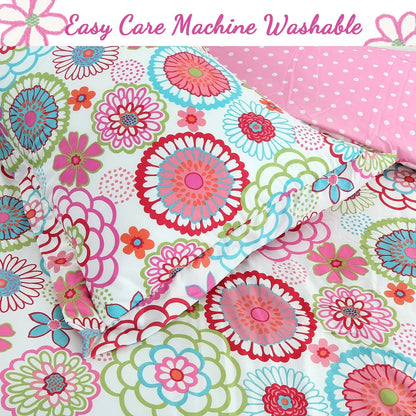 Cozy Line Mariah Floral Polka Dot Comforter Set with Decorative Pillow