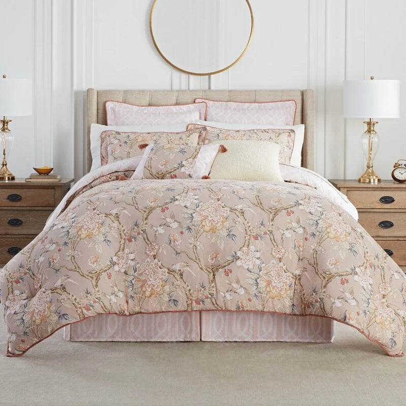 Waverly Mudan 100% Cotton Queen 4pc Comforter Set